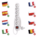 EMOS hosszabító elosztó kapcsolóval 6 aljzat 1,5m, 1,5 mm² thumbnail 5