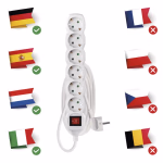 EMOS hosszabbító elosztó kapcsolóval 6 aljzat 3m, 1.5 mm2 thumbnail 5