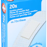 COMFORT AID Sensitiv légáteresztő sebtapasz, 20db x72x19mm