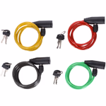 DUNLOP kulcsos kerékpár kábelzár 6mm x 90cm, 4 színben. thumbnail 1