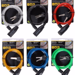 DUNLOP kulcsos kerékpár kábelzár 6mm x 90cm, 4 színben. thumbnail 2