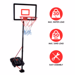 DUNLOP fém mobil kosárlabda palánk 165-205cm, + labda +pumpa thumbnail 4