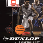 DUNLOP fém mobil kosárlabda palánk 165-205cm, + labda +pumpa thumbnail 1