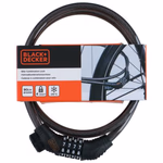 BLACK+DECKER Kerékpár kábelzár, számzáras (4x), ⌀1x90cm, 200g (BXCHBL7008) thumbnail 4