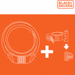 BLACK+DECKER Kerékpár kábelzár, számzáras (4x), ⌀1x90cm, 200g (BXCHBL7008) thumbnail 6