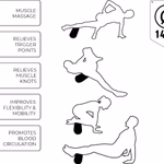 UMBRO Masszázs henger D14x33cm 830gr EVA/PVC  thumbnail 3