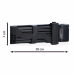 DUNLOP kerékpár zár lapra hajtható, 85 cm, 3 kulcs, cca 1kg thumbnail 2