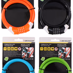 DUNLOP számzáras kerékpár kábelzár 10x650mm, 4 színben thumbnail 1