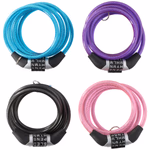 DUNLOP számzáras kerékpár kábelzár 6mm x 120cm 4 színben.  thumbnail 1