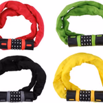 DUNLOP számzáras kerékpár zár lánc 5x900mm, kb 0,6kg, 4 színben thumbnail 2