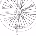 BICYCLE GEAR Kerékpár hátsó kitámasztó 24''-28', max. 20kg-ig thumbnail 2
