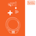 BLACK+DECKER Kerékpár kábelzár számkódos (4x), Ø1x180cm 330g thumbnail 5