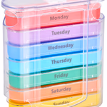 COMFORT AID Gyógyszeradagoló doboz, 7 napos, angol nyelvű 12,5×11,5×4 cm 158 g  thumbnail 2