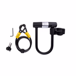 DUNLOP Kerékpár zár "U" lakat, vázhoz rögzíthető, 120cm extra kábelzárral  thumbnail 1