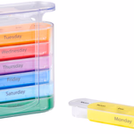 COMFORT AID Gyógyszeradagoló doboz, 7 napos, angol nyelvű 12,5×11,5×4 cm 158 g  thumbnail 1