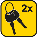 DUNLOP Kerékpár zár "U" lakat, vázhoz rögzíthető, 120cm extra kábelzárral  thumbnail 4