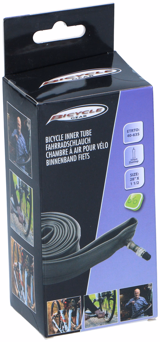 BICYCLE GEAR Kerékpár gumi belső, 28''x1 1/2 DV, szélesség: 43mm, 220gr RUB CB - Image 1 of 2