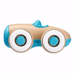 Egyedi vintage dizájnnal készült ECO kisautó, kék thumbnail 2