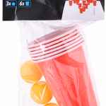 Játék sör-pong szett 6db pohár 3db labda thumbnail 1