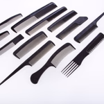 TOUCH OF BEAUTY Fésűkészlet 12 darabos, fekete színben thumbnail 3