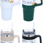 ALPINA Termosz pohár szívószállal 0,9L 14x9x24cm 4 színben  thumbnail 2