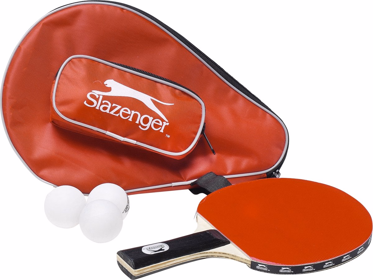 SLAZENGER pingpong ütő szett. 1 db fa ütő, 3 labda + hordozó táska - Image 1 of 7