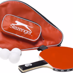 SLAZENGER pingpong ütő szett. 1 db fa ütő, 3 labda + hordozó táska