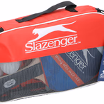 SLAZENGER asztalitenisz szett hordtáskában. 4 fa ütő, 2 labda, háló + hordozó táska thumbnail 1