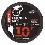 EMOS lengőkábel 10 m / 1 aljzat / IP44 / fekete / gumi-neoprén / 250 V / 1,5 mm2 thumbnail 2