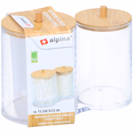 ALPINA Kozmetikai tároló, dupla műanyag+bambusz tető  thumbnail 1