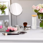 ALPINA Kozmetikai vattakorong tároló műanyag+bambusz tető thumbnail 4