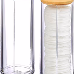 ALPINA Kozmetikai vattakorong tároló műanyag+bambusz tető thumbnail 1