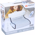 ALPINA elektromos lábmelegítő 100W 30x30x23cm, mosható, világosszürke