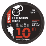 EMOS lengőkábel 10 m / 1 aljzat / IP44 / fekete / gumi-neoprén / 250 V / 2,5 mm2 thumbnail 2