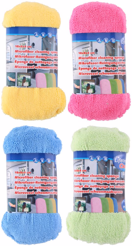 LIFETIME CLEAN Mikroszálas szivacs 18x8x4cm, 4 színben - Image 1 of 3