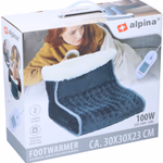 ALPINA elektromos lábmelegítő 100W 30x30x23cm, mosható, sötétszürke thumbnail 1
