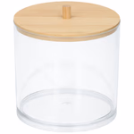 ALPINA Kozmetikai tároló henger műanyag+bambusz tető thumbnail 2