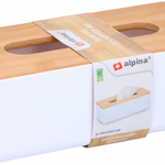 ALPINA Papírzsebkendő tartó, 26x13x8,6cm bambuszfedővel thumbnail 1