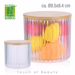 ALPINA Kozmetikai tároló 9,5x9,5x9,5cm műa./bambusz  thumbnail 4