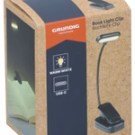 GRUNDIG Lámpa könyvre csiptethető meleg fehér fénnyel 5 x 90 x 45 mm 