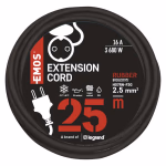 EMOS lengőkábel 25 m / 1 aljzat / IP44 / fekete / gumi-neoprén / 250 V / 2,5 mm2 thumbnail 2