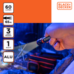 BLACK+DECKER Elemlámpa LED 60lmn 65m fénysugár 2,8*10,6cm 62gr thumbnail 4