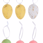 ARTICASA Húsvéti függődísz tojás ⌀4cm; 6db/szett; 2 féle thumbnail 3