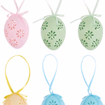 ARTICASA Húsvéti függődísz tojás ⌀4cm; 6db/szett; 2 féle thumbnail 2