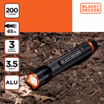 BLACK+DECKER Elemlámpa LED 200lmn 65m fénysugár 14,8*2,7cm 88gr thumbnail 2