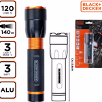 BLACK+DECKER Elemlámpa LED 120lmn 140m fénysugár 3,7*13,8cm 149gr thumbnail 1