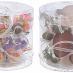 ARTICASA Húsvéti üveg tojás dekor 2 féle 9db 6szett Ø8xh8cm GL PVC thumbnail 1