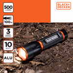 BLACK+DECKER Elemlámpa LED 500lmn 100m fénysugár, 3,7*13,8cm 149gr thumbnail 2