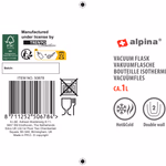 ALPINA Kulacs 4 színben 1000ml d7,7xh31,5cm 1l thumbnail 3