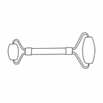 TOUCH OF BEAUTY Arcmasszírozó roller rózsakvarc kő 14x6x2cm thumbnail 3